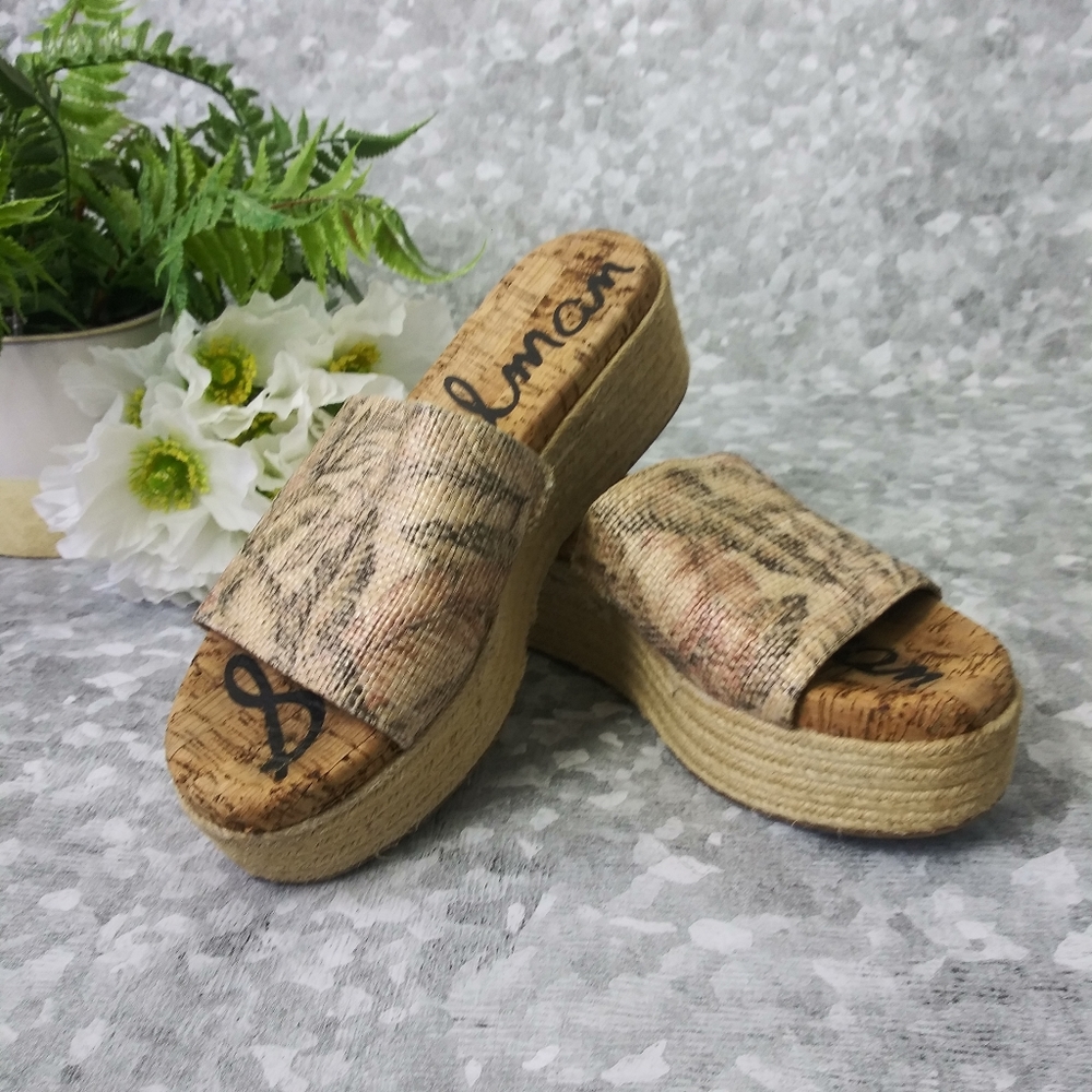 Sam Edelmon Weslee Women's Slid-on Platform Sandals Size 7.5M